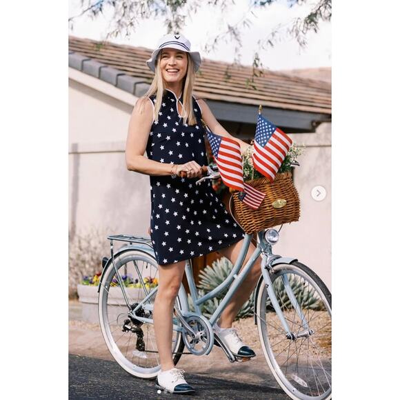 Jayebird Dresses & Skirts - JayeBird Sport Emily Golf Active Mini Dress Navy Stars Patriotic Tuckernuck